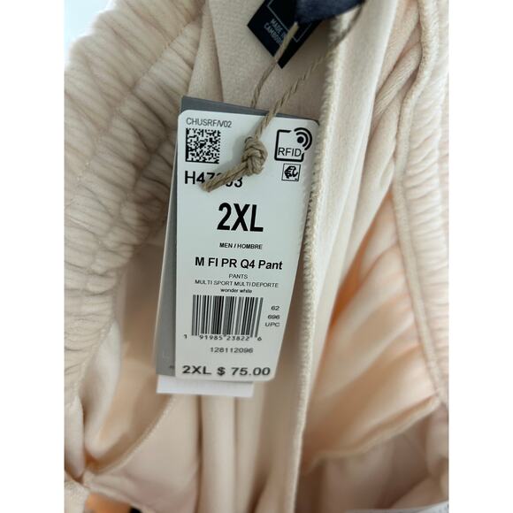 NWT Adidas Future Icons Premium Velour Pants Joggers in Beige/Black. Size 2XL - Picture 5 of 10